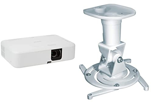Epson CO-FH02 Videoproiettore Full HD 1080p 1920 x 1080, 16:9, Smart Android TV, 3000 Lumen & My Wall H16-1WL - Supporto da soffitto per proiettore, portata massima 15 kg
