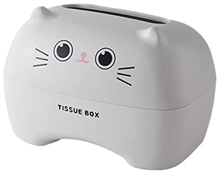 Surakey Kosmetiktücherbox, Feuchttücher Box, Kawaii Katze Taschentuchbox Taschentuchspender Tücherbox,Serviettenbox für Badezimmer, Wohnzimmer, Schlafzimmer, Auto und Büro