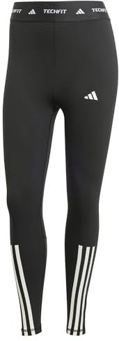 adidas Femme Techfit 3 Stripes 7/8 Leggings, Black, S