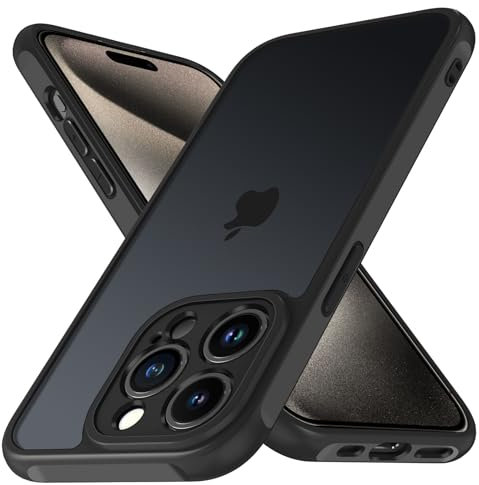 iVoler Cover Opaca per iPhone 15 Pro 6.1 Pollici, [Protezione Della Fotocamera] [Antiurto di Grado Militare] Custodia Traslucida Posteriore Ultra Sottile Anti-Impronte Protettiva Case