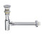 Sifon Lavabo Sifón for lavabo de tubo Flexible de 30cm, sifón for lavabo de baño de latón, desagües con desagüe emergente, desagüe de tubería negra o cromada. Sifón Tubular ( Color : Chrome with hole