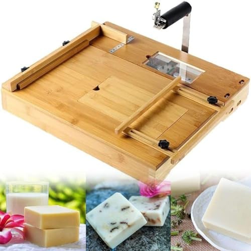 Coupe-Savon en Fil de Bois, Coupe-Savon Professionnel avec boîte de Rangement cachée, Longueur de Coupe maximale 37 cm, pour Savon DIY