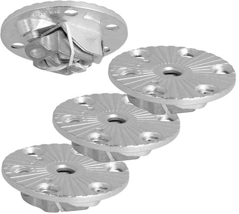 SOTECH 4 Stück Tischbeinverbinder WEKA speziell für eckige Möbelfüße aus Holz ab 60 x 60 mm, mit Spannmechanismus aus Metall und passend für M8-Schrauben zur Befestigung der Möbelbeine