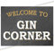 Gin Corner Metal Signs. Mancave Wall Plaques for Shed Garage Kitchen Indoor & Outdoor Tin Sign. Man Cave Vintage Memorabilia Reproduction Retro Design. 20cm x 15cm