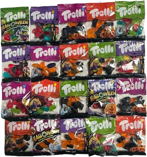 Trolli Bonbons Halloween, 20 Mini Sachets Bonbons Gélifiés, 400g Promo Pack