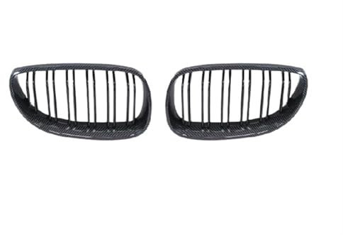 MRNQCB Frontstoßstangen-Kühlergrill Für B&MW E60 E61 5er-Serie 2003-2009 Auto-Frontstoßstangengrill Nieren-Renngrillgitter Auto-Doppellamellen(Double Line Carbon)