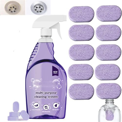 Cleanlix Cleaner, Cleanlix Cleaning Spray,Cleanlix Cleaner for Instant Stain Removal,Cleanlix Cleaning Spray with Concentrated Cleaning Tablets,All-Purpose Cleaning Spray,Deep Cleaning (10 Pcs)