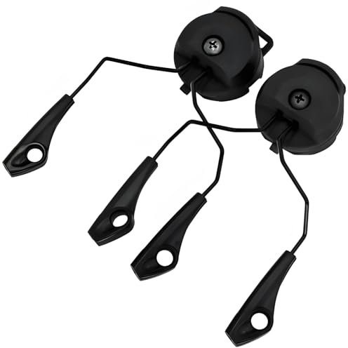 yeeplant Bogenschienen-Adapter für Howard Leight Impact Sport Ohrenschützer, 1 Paar, 360-Grad-Helmschienenhalterung für taktischen Komfort im Freien, Schwarz , Einheitsgröße