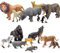 Ryvera Lot de 15 figurines d'animaux de la forêt - Jouets pour enfants à partir de 3, 4, 5, 6, 7, 8 ans - Pour anniversaire, thème forêt, gâteau