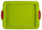 JasCherry Molde antiadherente rectangular, 34 x 24 cm, Molde repostería silicona, superficie antiadherente, fácil de limpiar, Bandeja para Hornear, Moldes con formas para tartas y bizcochos