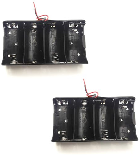 hrsyyl 2pcs D Size Battery Holder 4 Slot D Cell Battery Holder 4X 1.5V 6V D Size Battery Case Box with Wire