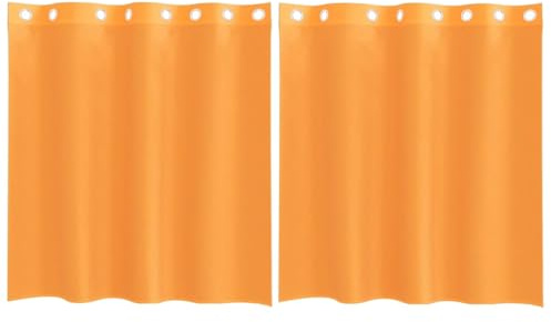vidaXL Voile Vorhänge mit Ösen 2 STK. Orange 140x140 cm