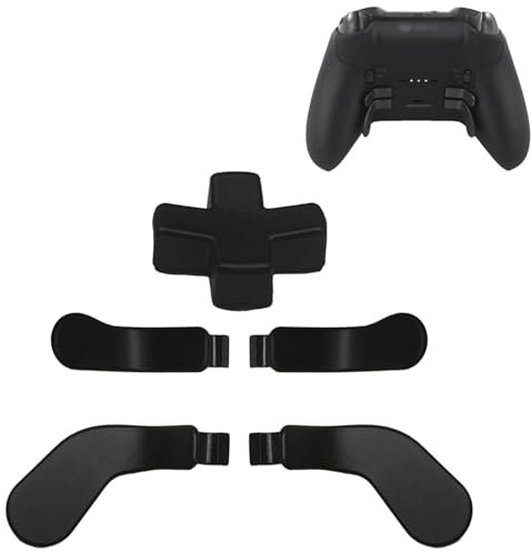 Pièces de Rechange en Métal 5 en 1 pour Manette Xbox Elite Série 2,Palettes de Manette Elite pour Manette Elite 2 D-pad pour Elite 2 Core,Pièces de Rechange Accessoires pour Manette Xbox Elite (Noir)