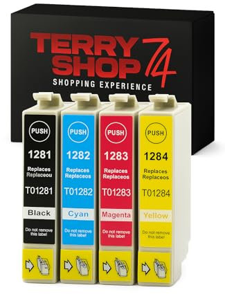 Kompatible Tintenpatronen für Epson T1281 T1282 T1283 T1284 für Epson Stylus SX235W SX420W SX430W BX305F SX125 SX425W SX130 SX440W SX435W SX230 SX44W5 WSX438W SX438W SX425 S 22 (4 Stück BYCM)