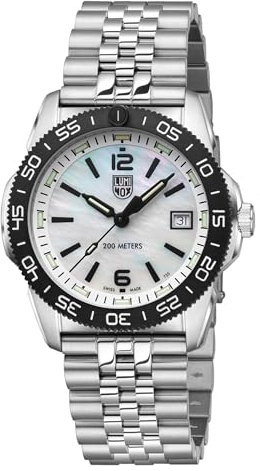 Luminox - Pacific Diver Ripple 3126M - Mens Watch - 39mm Dive Watch - Swiss Quartz - 200M Water Resistant - Sapphire Crystal - Stainless Steel Case - Unidirectional Bezel - Watches for Men