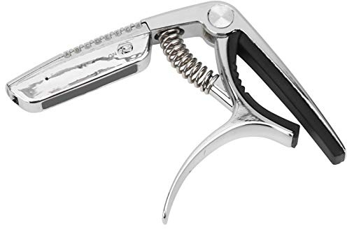 POENVFPO Accordeur de Capodastre de Guitare avec Batterie Rechargeable, Construction en Alliage de Zinc, Affichage LED, Coussinets en Silicone, Ouverture à 112 Degrés, pour Guitares Acoustiques et