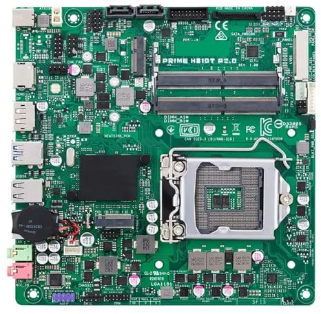 Carte mère Fit for ASUS Prime H310T R2.0, Compatible avec Les processeurs Intel Core i9-9900, i5-8500, 9600K, 7-9700, DDR4, HDMI, Mini ITX, 9e et 8e génération