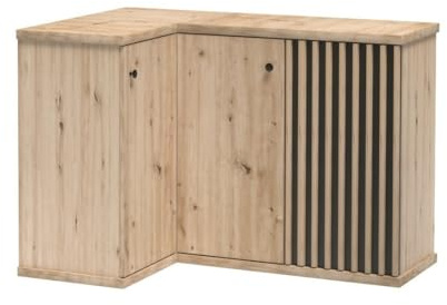 Masseno Kommode ALMERIA 122,6 cm Sideboard mit Schubladen und 2 Türen für Wohnzimmer Schlafzimmer Modern 122,6x40,6x85,4 cm Eiche Artisan