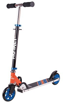 Hornet 14512 - Scooter Roller 120, Big Wheel Scooter, Tret-Roller, Kick-Scooter, blau/orange