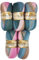 Alize 5 x 100 g Strickwolle Mehrfarbig mit Farbverlauf, 500 Gramm Strickgarn mit 20% Wolle-Anteil (rosa beige petrol 2970)