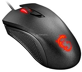 MSI Clutch GM10 - Ratón de Gaming con 2400 dpi, Color Negro