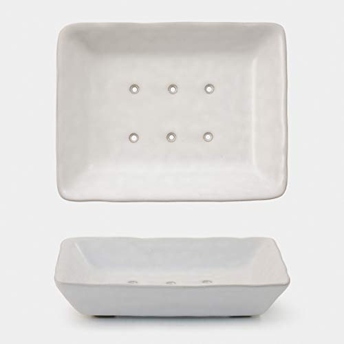 East of India Porte-savon en porcelaine Blanc cassé