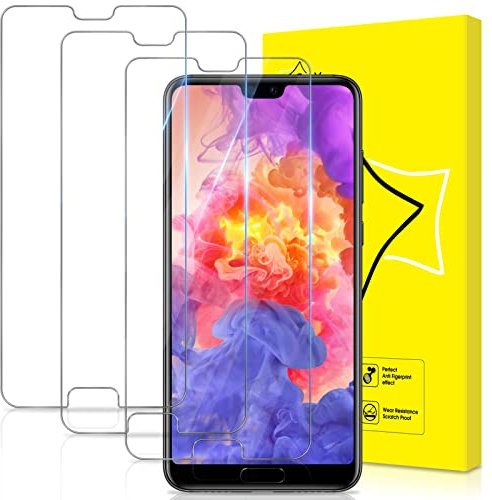 GiiYoon 3 Stück Panzer Schutz Glas für Huawei P20, HD Displayschutzfolie, 9H Härte, Anti- Kratzer, Bläschenfrei, Ultrabeständig