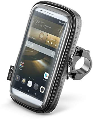 Interphone Cellularline SMSMART65 | Universal Mount for Motorcycle Handlebars 16 mm 30 mm – Cellular up to 6.5 Inches
