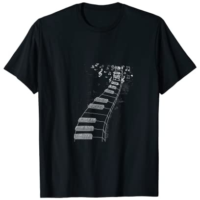 Piano Clés Clavier Pianiste Notes Note Synthétiseur Cadeau T-Shirt