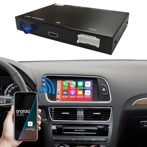 Road Top Wireless Carplay Android Auto für Audi A4 A5 S4 S5 RS4 RS5 Q5 2009-2015 mit MMI 3G Sistema, mit Carplay Retrofit Kit Decoder, Support Mirrorlink, Kamera