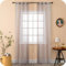 GIRASOLE HOME Coppia Tende Haiti Filtranti Simil Lino con Trama a Croci 2 Pannelli con Tasca e Passanti Nascosti (Grigio, 70x240cm)