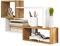 Mirjan24 Regal Trio 005, Wandregal Dekoregal, 87x54x18 cm, Wandboard, Hängeregal, Wandschrank, Hängeschrank, Regal, Buchregal, (Wotan/Weiß)
