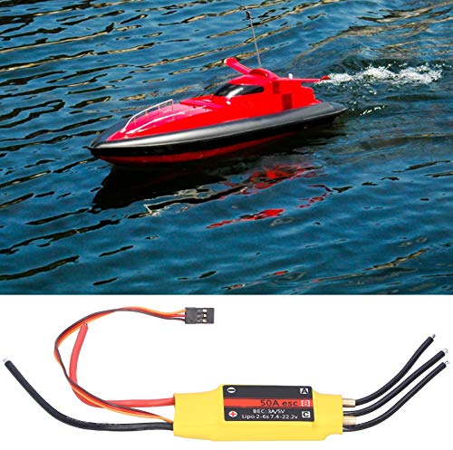 Controlador de Velocidad electrónico, ESC de Barco RC bidireccional 50A para Modelo de Barco RC