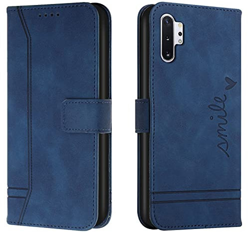 Lihondar Compatible with Samsung Galaxy Note 10 Plus Case, Samsung Note 10 Plus Case Wallet, PU Leather Folio Flip Cover with Card Holder Magnetic Closure Case Cover for Samsung Note 10 Plus(Blue)