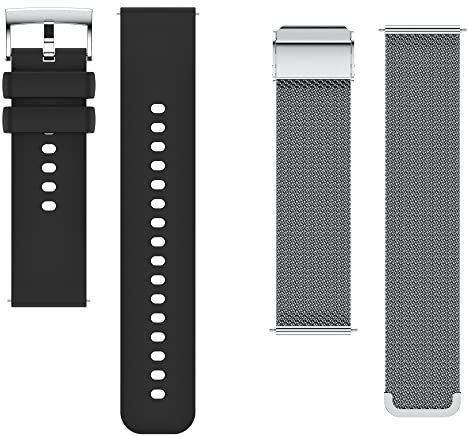 Popglory Smartwatch 22mm Ersatzarmbänder für P66,Verstellbare Ersatzbänder für Damen Herren