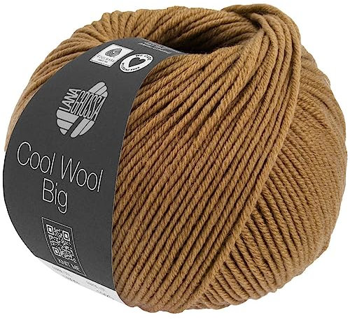 LANA GROSSA Cool Wool Big Melange | Extrafeine Merinowolle waschmaschinenfest und filzfrei | Handstrickgarn aus 100% Schurwolle (Merino) | 50g Wolle zum Stricken & Häkeln | 120m Garn FB 1623