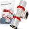 T-Stück PEX Pressfitting 25 x 3/4'' x 25 Innengewinde mit Dichtungsringe Oring für Aluverbundrohr Mehrschichtverbundrohr Verbundrohr Heizung Sanitärsysteme Trinkwasserinstallation | Dichtheit 10 Bar