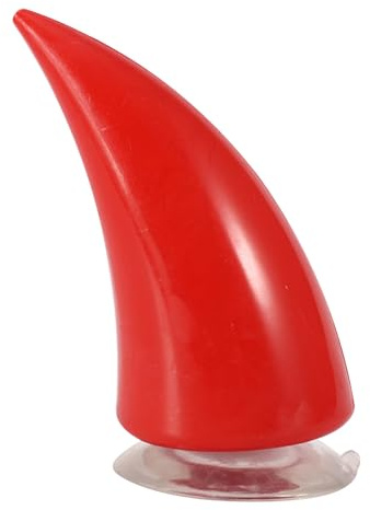 Teufelshörner für Helm, Buntes Motorradhelm-Teufels-Dämonenhorn mit Saugnapf-Dekorationszubehör (Rot)