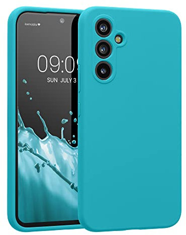 kwmobile Case Compatible with Samsung Galaxy A54 5G Case - Slim TPU Silicone Phone Cover - Soft Touch Finish - Cool Glacier