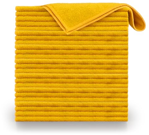Blumtal Set de 24 paños de Microfibra 30x40 cm paños de Cocina Mostaza Picante paños de Limpieza de Microfibra Lavables a 60°C paños de Limpieza de Cristales paños de Limpieza Premium paños Multiusos