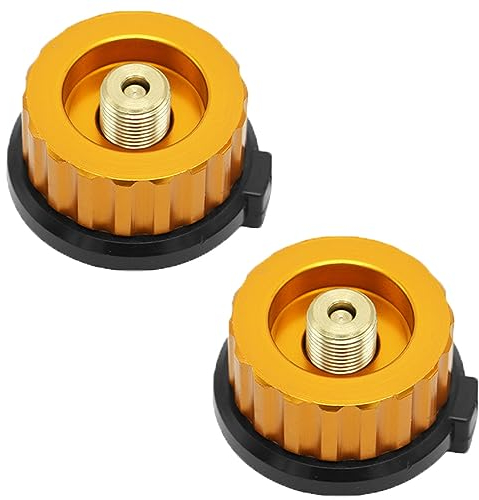 2 Pcs Butane Gas Cartridge Adapter Practical Camping Gas Canister Adapter Stove Connection Camping Gas Adapter Cartridge for Butane Canister to Screw Gas Cartridge Head Conversion Nozzle Bottle Type