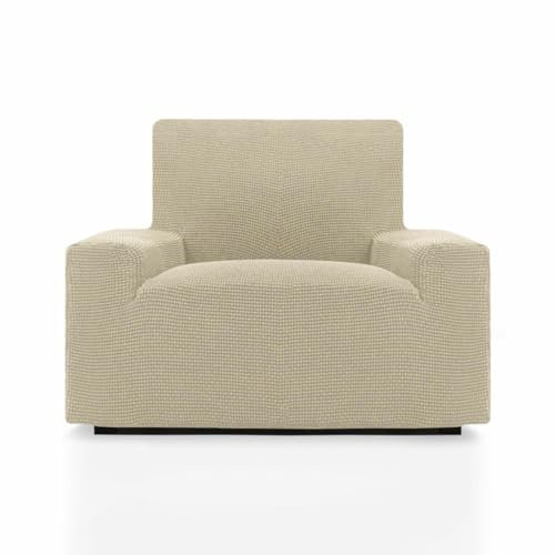SOFASKINS® super elastischer überzug, Sofabezug 1 sitzer, atmungsaktiv, bequem und langlebig, Sofa überzug, Einfach anzubringen, Maße (70-110Cm), Farbe Beig