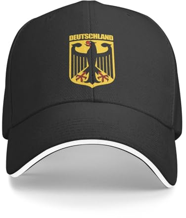 Baseballkappe Snapback Sonnenhut Deutschland Deutschland Baseball Caps Mode Adler Wappen Sandwich Cap Unisex verstellbare Hüte Cap Outdoor Männer Frauen