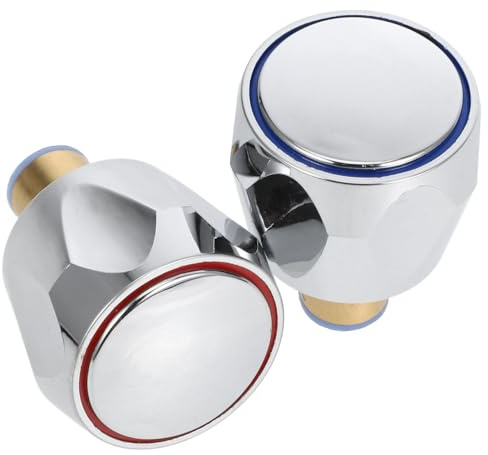 Uonlytech Kit Manopole Rubinetto Universale Con Bobine Per Valvole Caldo Freddo Maniglia Di Ricambio Per Rubinetti Cucina E Bagno Accessori Tubature Resistenti