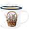 Emaille Becher Blechbecher - Ostergeschenke - Ostern - Hase - 300 ml - Weiß Blau - oster ostermotiv osterhase osterüberraschungen osterkleinigkeiten ostersachen osterüberraschung ostermotive