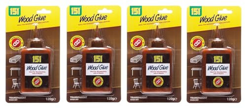 Multipack Wood Glue - Quick, Easy, Invisible Repair for All Woods (120g) by 151 (4, Wood Glue)