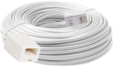 XINTONG Telephone Extension Cable 25M,Phone Extension Cord,Phone Line for UK Landline Phone,Compatible with BT&RJ11 Home and Office Fax, Wired Phone