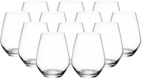 Villeroy & Boch Lot de 12 verres à eau Ovid - 420 ml - Verres spéciaux pour eau, jus de fruits, verre en cristal - Passe au lave-vaisselle