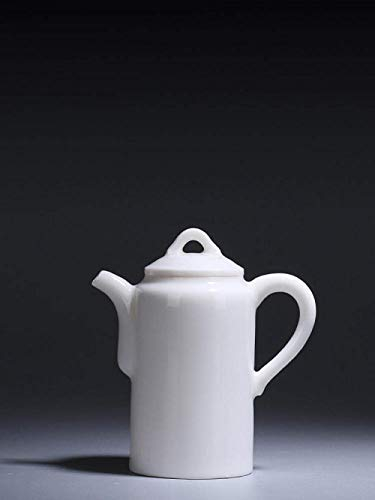 sjdoPulse Tetera con Colador, Tetera De Porcelana Blanca, Tetera Individual Hecha A Mano, Juego De Té, Tetera De Oveja, Tetera Recta