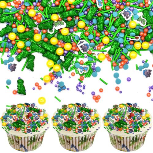 Dinosaur Happy Birthday Cupcake Decoration,Dinosaur Cupcake Toppers,Dinosaur Safari Theme Party Decorations Boys Girl Birthday Baby Shower Party Suppliesr